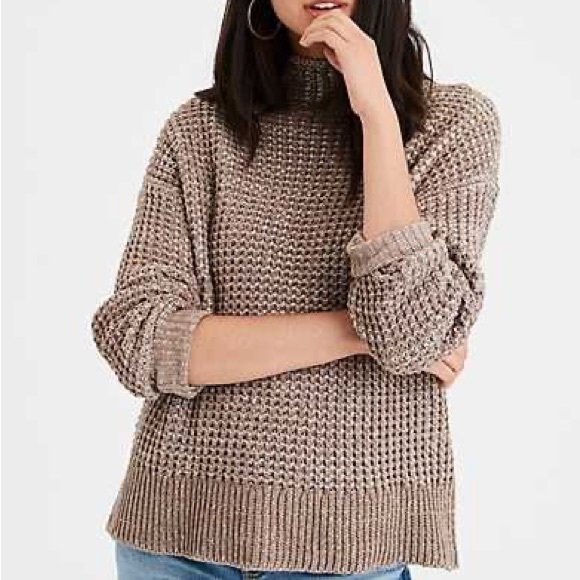 🦅AEO Chenille Mockneck Sweater - Picture 2 of 10